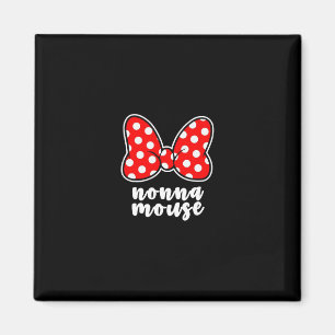 Womens Nonna Mouse Family Vacation Bow Magnet
