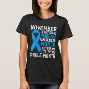 Womens November Is National Diabetes Awareness Mon T-Shirt