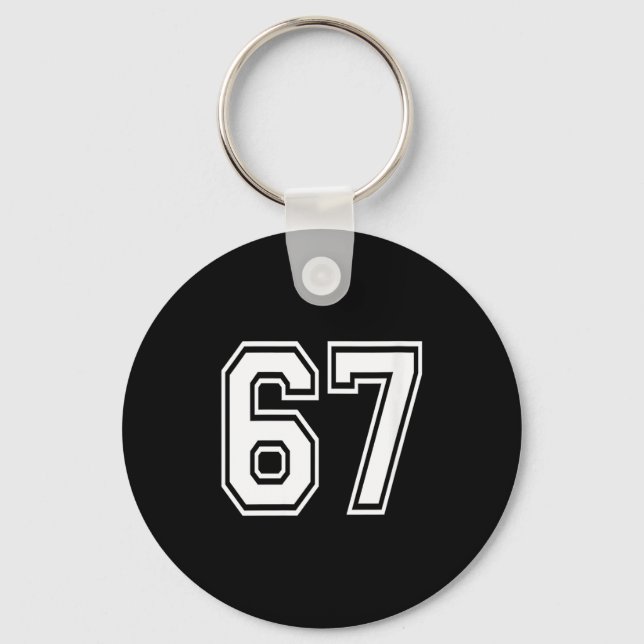 Womens Number 67 Numbered Uniform Srts Jersey Team Keychain (Front)