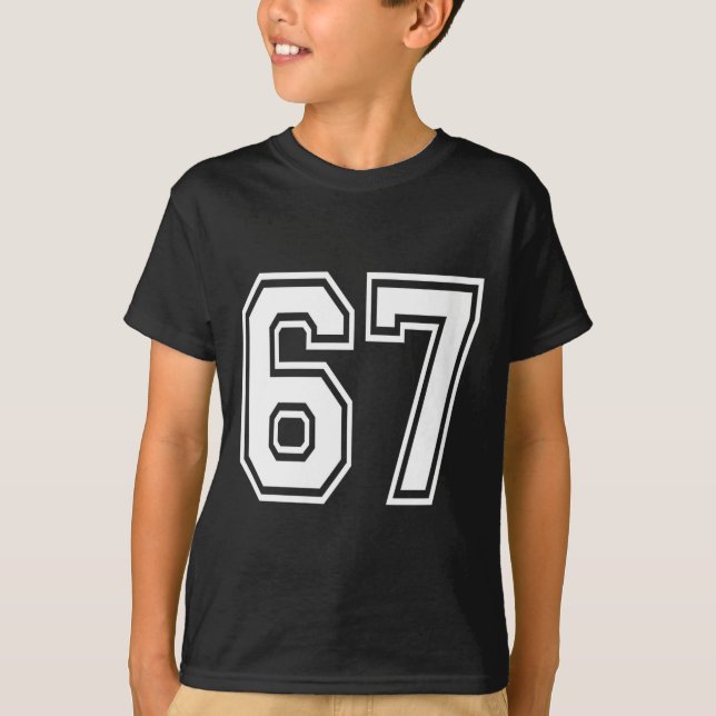 Womens Number 67 Numbered Uniform Srts Jersey Team T-Shirt (Front)
