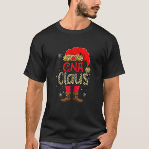 Womens Nurse Clause Xmas Leopard Tis The Season Sa T-Shirt