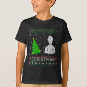 Womens Nurse Practitioner Xmas Tree Lighting Ugly  T-Shirt