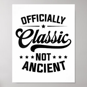 Womens Officially Clic, Not Ancient V-neck Poster