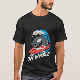 Womens Oh Whale V Neck T-Shirt