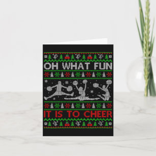 Womens Oh What Fun It Is To Cheer Christmas Cheerl Card