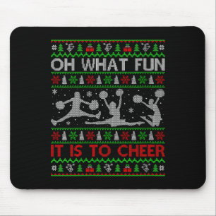 Womens Oh What Fun It Is To Cheer Christmas Cheerl Mouse Pad