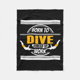 Womens Onate Diver Life Humor Career Balance Joke  Fleece Blanket