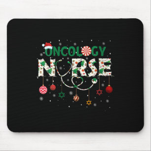 Womens Oncology Nurse Christmas Santa's Favourite  Mouse Pad