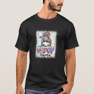 Womens One Hoppy Mama Bunny Easter Egg Tie Dye Mes T-Shirt
