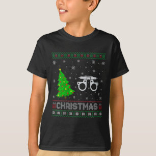 Womens Optometry Xmas Tree Lighting Ugly Christmas T-Shirt