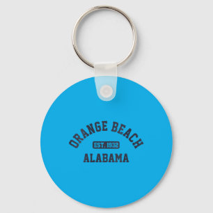 Womens Orange Beach Alabama V-Neck Keychain