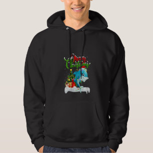 Womens Orca Fish  Xmas Decorations Santa Orca Chri Hoodie