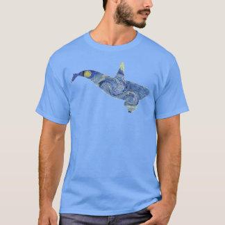 Womens Orca Van Gogh Starry Night Art Van Gogh Pai T-Shirt