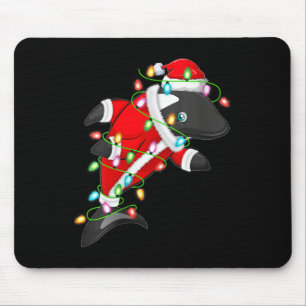 Womens Orca Xmas Lighting Santa Costume Orca Chris Mouse Pad
