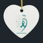 Womens Ovarian Cancer Awareness Shirts Granddaught Ceramic Ornament<br><div class="desc">Womens Ovarian Cancer Awareness Shirts Granddaught</div>