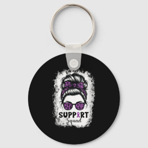 Womens Pancreatic Cancer Awareness Support Squad M Keychain