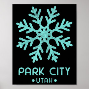 Womens Park City Utah Skiing Poster