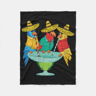 Womens Parrot Cinco De Mayo Funny Drinking Tequila Fleece Blanket