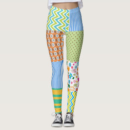Womens Patchwork Leggings