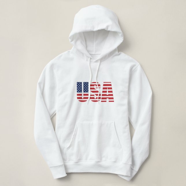 Women's Patriotic Pullover Hoodie (Design Front)