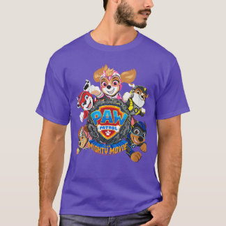 Womens PAW Patrolhe Mighty Movie Flying VNeck vint T-Shirt