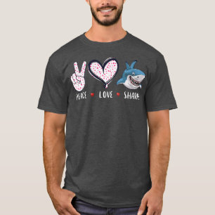 Womens peace love sharks kids boys girls men women T-Shirt