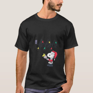 Womens Peanuts Christmas Santa Snoopy Ho Ho Ho V N T-Shirt