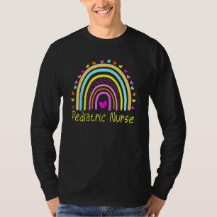 Womens Pediatric Nurse Rainbow T-Shirt