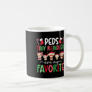 Womens Peds Tiny Reindeer Christmas Peds Nurse Xma Coffee Mug
