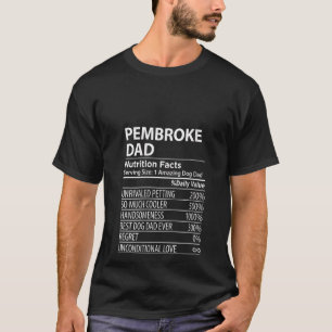 Womens Pembroke Dad Nutrition Facts Funny Pembroke T-Shirt