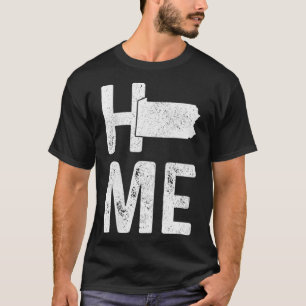 Womens Pennsylvania Home Vintage State Map Pride G T-Shirt