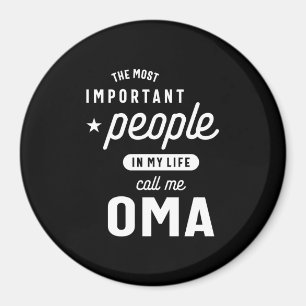 Womens People In My Life Call Me Oma Gift Magnet