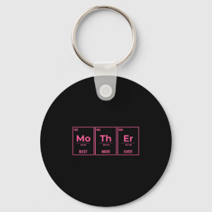 Womens periodic table of elements mother - mom eve keychain