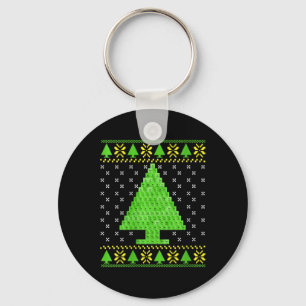 Womens Periodic Table Ugly Christmas Sweater Keychain