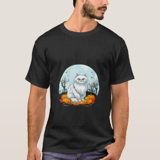 Womens Persian Cat Lovers Boys Girls Funny Hallowe T-Shirt
