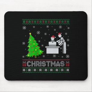 Womens Personal Assistant Xmas Tree Lighting Ugly  Mouse Pad