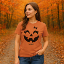 Womens Personalized Cute Jack O' Lantern Face 