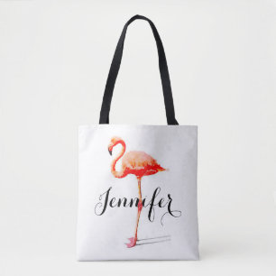 Women's Personalized Flamingo Tote Bag
