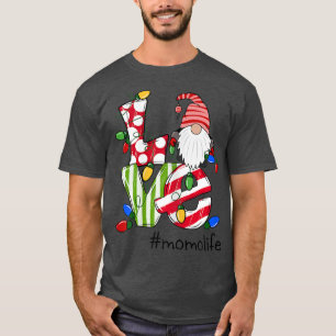 Womens Personalized Love Momolife Candy Gnome Chri T-Shirt