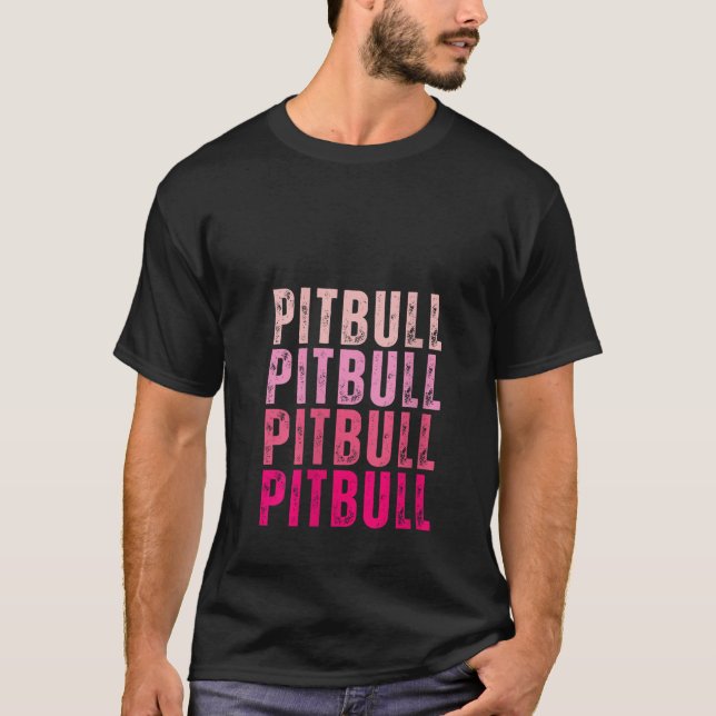 Womens Personalized Name Pitbull I Love Pitbull Vi T-Shirt (Front)