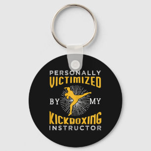 Womens Personally Victimized By My Kickboxing Inst Keychain