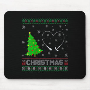 Womens Phlebotomist Xmas Tree Lighting Ugly Christ Mouse Pad