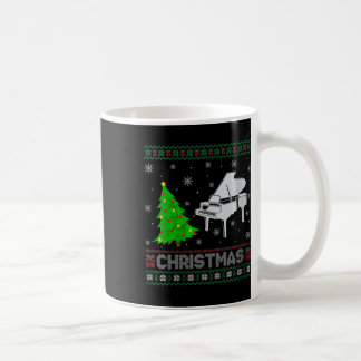 Womens Piano Xmas Tree Lighting Ugly Christmas Swe Coffee Mug