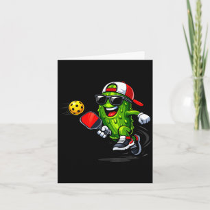 Women's pickle ball player, paddleball, funny card