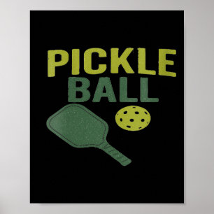 Women's pickle ball simple graphic poster