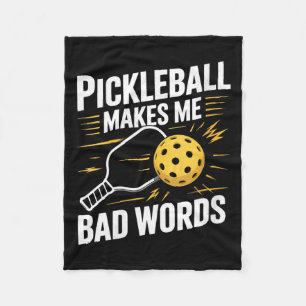 Women's pickleball makes say bad words funny pickl fleece blanket