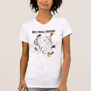 Womens pickleball tshirt funny octopus