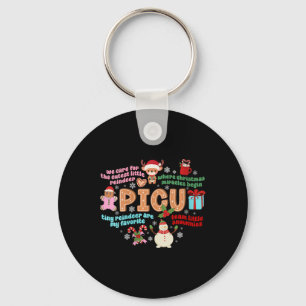 Womens Picu Christmas Picu Nurse Xmas Pediatric In Keychain