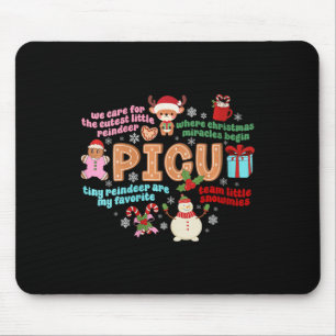 Womens Picu Christmas Picu Nurse Xmas Pediatric In Mouse Pad