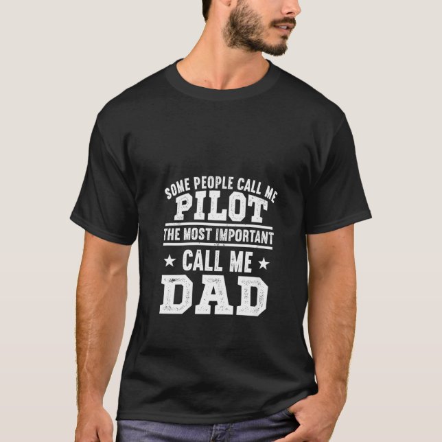 Womens Pilot Father's Day  For Daddy Pilot T-Shirt (Front)
